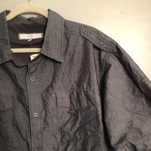 PD&C Mens NWT Gray Collard Shirt 2X